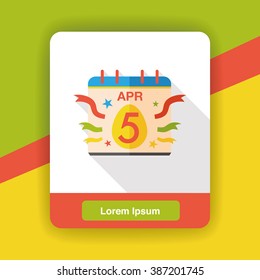 easter calendar flat icon