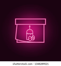 Easter calendar icon. Elements of Easter in neon style icons. Simple icon for websites, web design, mobile app, info graphics