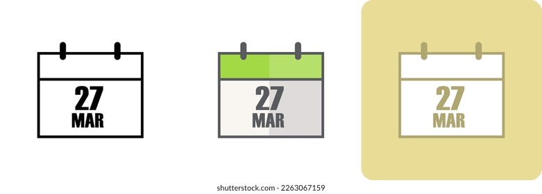 Easter Calendar Icon Set is a set of icons designed to celebrate the upcoming Easter holiday
