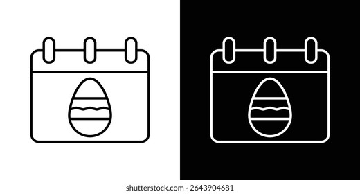 Easter calendar icon symbol concept for graphic design, Website, UI. EPS
