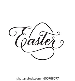 Easter calligraphic lettering