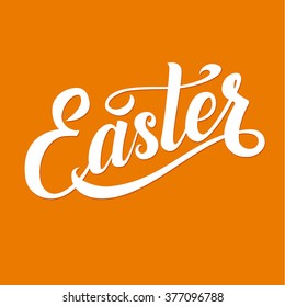 Easter Calligraphy Card. Hand Lettering - Handmade Illustration