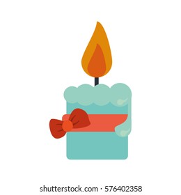 easter candle flame with ribbon bow decoration