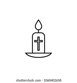 easter candle icon. Element of Easter holiday for mobile concept and web apps. Thin line icon for website design and development, app development. Premium icon on white background