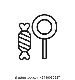 Easter Candy Icon Outline Vector Illustration