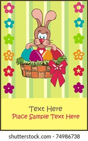 easter car with rabbit