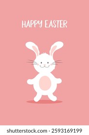 Easter card background with a cute Easter bunny design