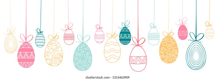 Easter card background with eggs 