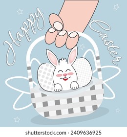 
Easter card, easter basket, easter, happy easter