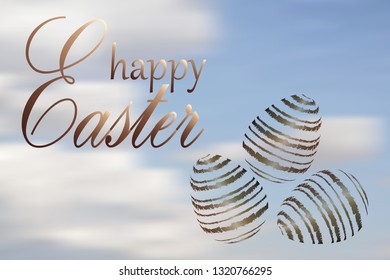 easter card, blue sky, eps 10