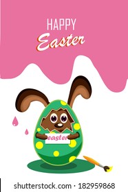 Easter card with bunny