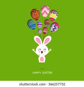 Easter card with bunny