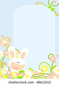Easter card with bunny