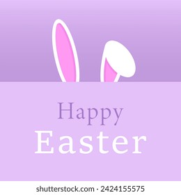 Easter card with bunny ears