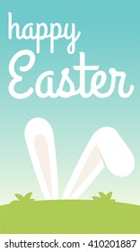 Easter card with bunny ears