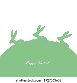 Easter card with bunny, vector illustration