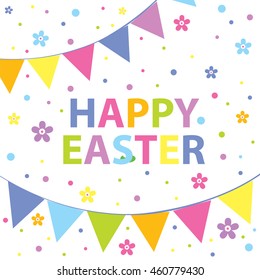 Easter card with bunting flag design