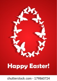 Easter card with butterflies