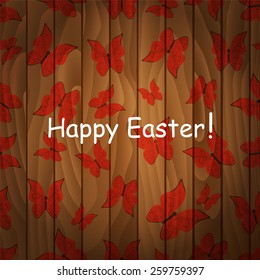 Easter card with butterflies