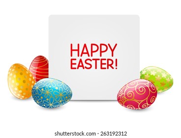 Easter card with color eggs
