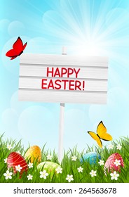 Easter card with color eggs