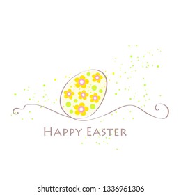 Easter card with colorful Easter egg.