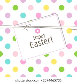 Easter Card with Colorful Polka Dots 