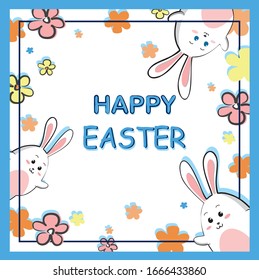 easter card with cute bunnies.