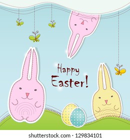 Easter card with cute bunny