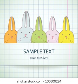 Easter card with cute bunny