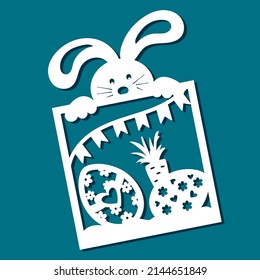 Easter card for cutting. Scrapbooking, paper crafts for Easter