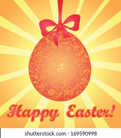 Easter card with decorative egg