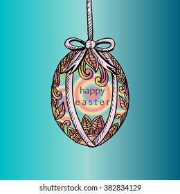  Easter card. Decorative style.