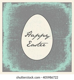 Easter card with the effect of antiquity retro