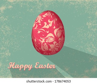 Easter card with egg. 