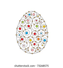 easter card with easter egg