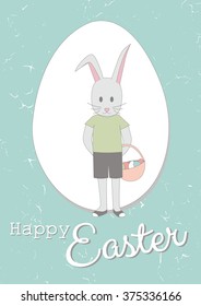 Easter card with egg hunt