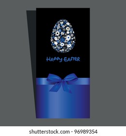 Easter card with egg. Vector illustration.