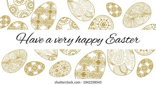 Easter card with eggs