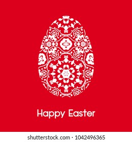Easter card with eggs