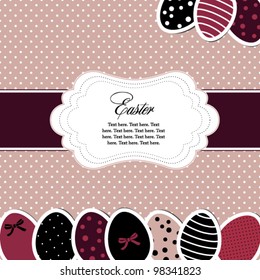 Easter card with eggs