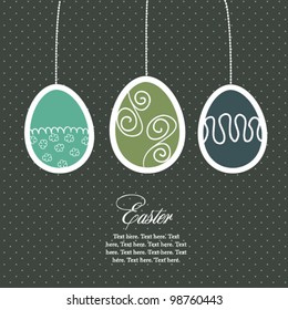 Easter card with eggs