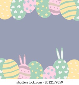 Tarjeta de Pascua Huevos de Pascua Estilo de caricatura Vektor Ilustración