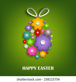 Easter card with floral egg