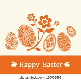 Easter card with a flower.