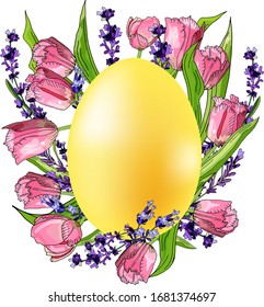 
Easter card. Frame for your design, greeting cards, announcements, posters