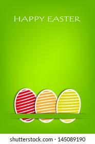 Easter card with green background
