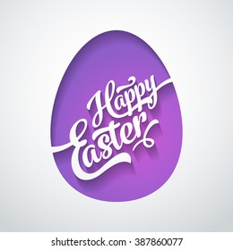 easter card hunt happy type vector happy easter greeting card template with element of egg as sign and logo of holiday easter card hunt happy type smiling classical holiday eggshell spring season back