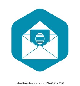 Easter card icon. Simple illustration of easter card vector icon for web