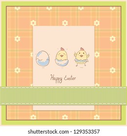 Easter card with little chicken